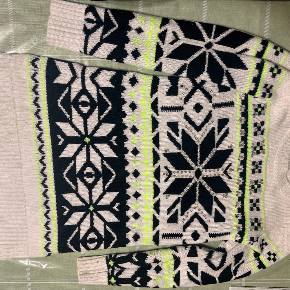 Kid’s Black and Cream Patterned Sweater